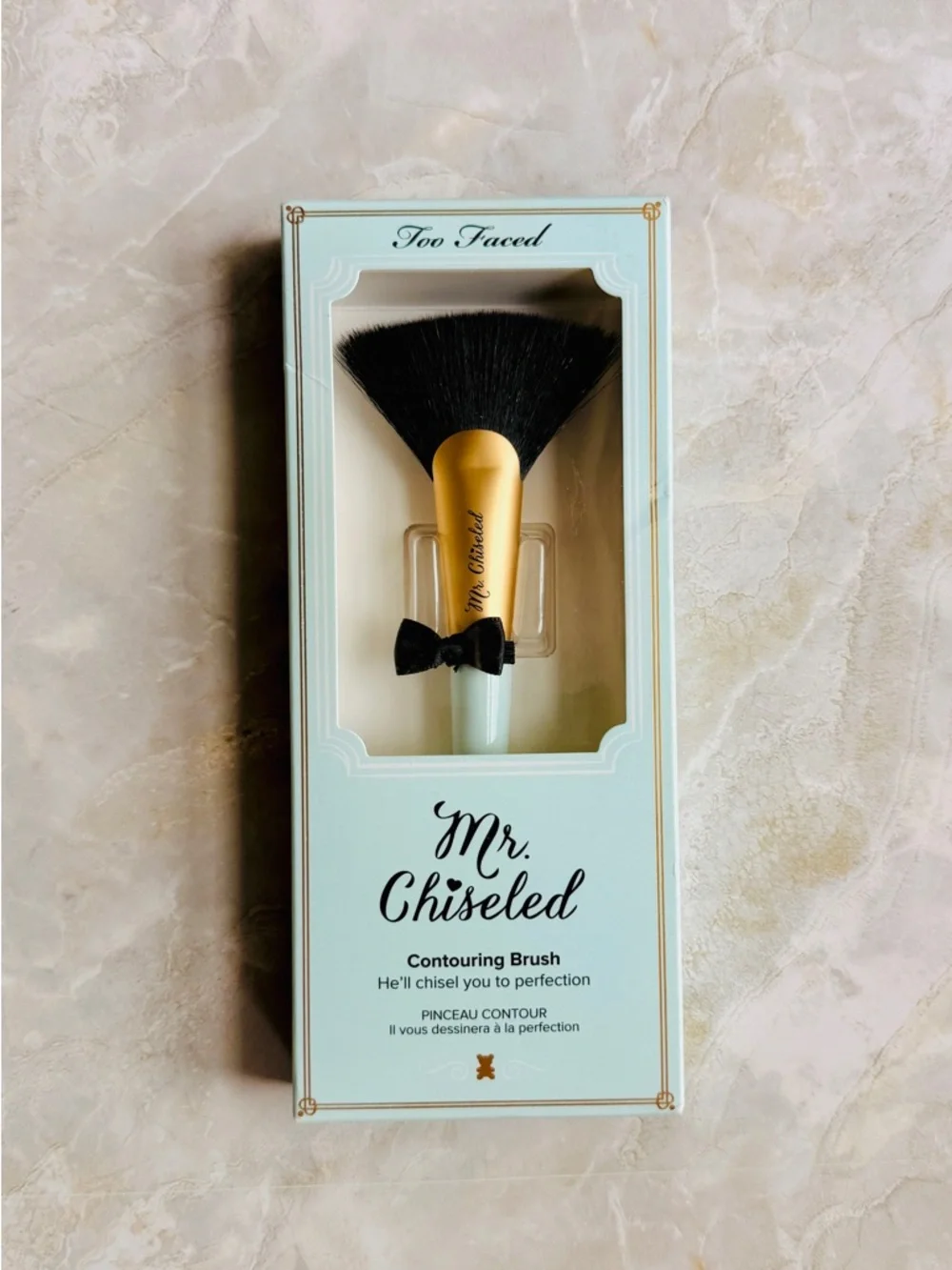 Too Faced Mr. Chiseled Contouring Brush Teddy Bear Hair NIB